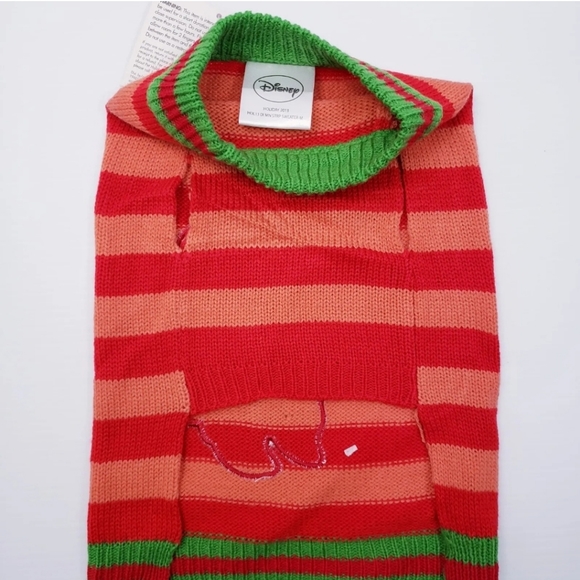 Disney Pets Holiday Collection Minnie Mouse Stripped Knit Sweater Size Small NWT - Picture 4 of 6
